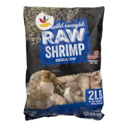 Giant Wild Caught Raw Shell-On Shrimp - 21-25 ct/lb