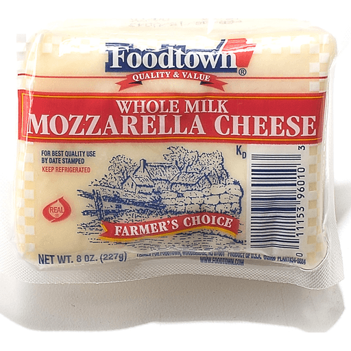 slide 1 of 1, Foodtown Mozzarella Cheese, Part Skim, 8 oz