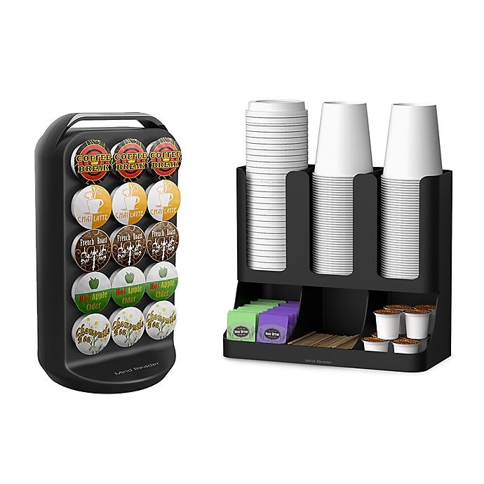 slide 1 of 7, Mind Reader K-Cup Carousel and Condiment Organizer - Black, 1 ct