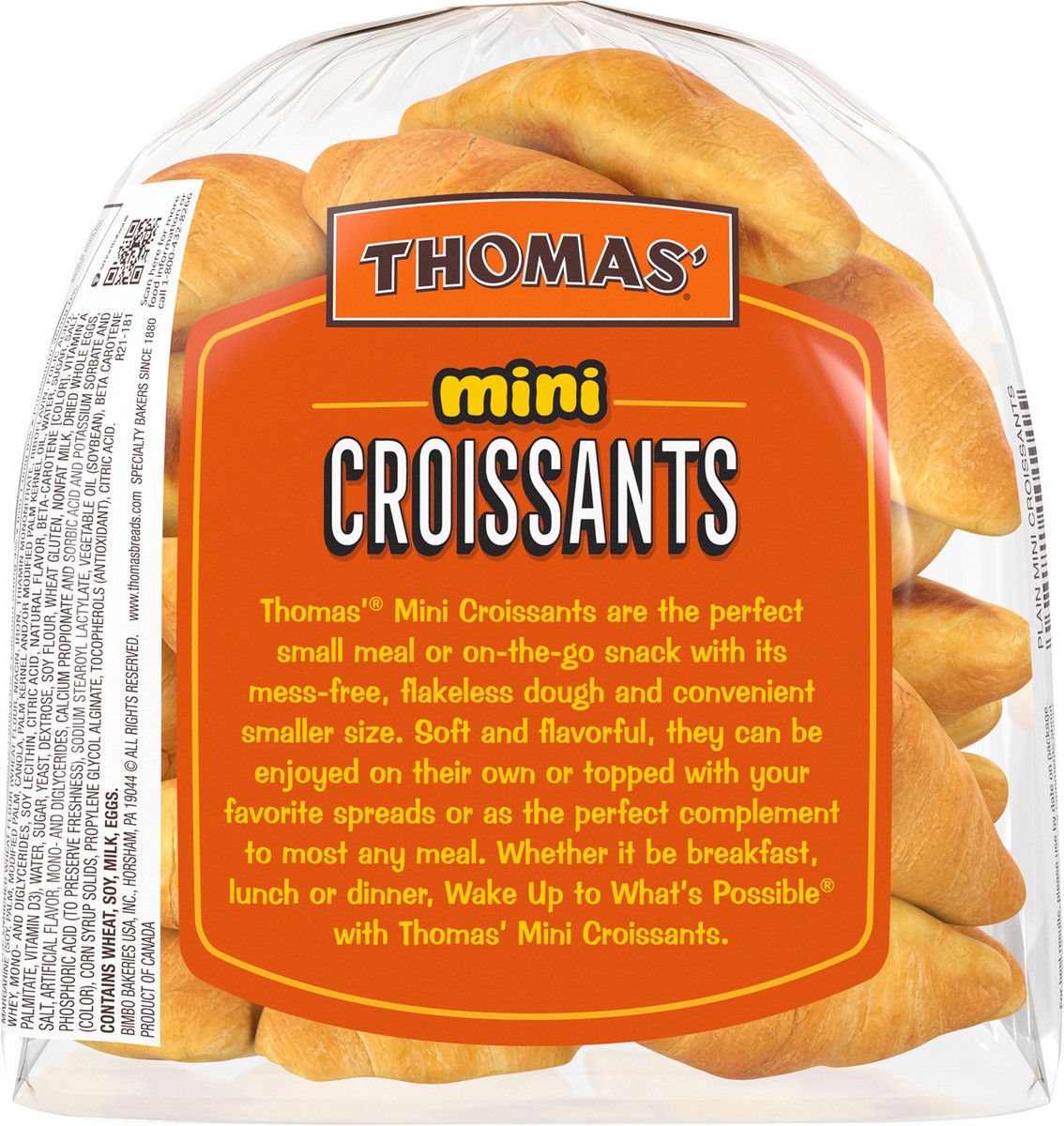 slide 4 of 9, Thomas' Plain Mini Croissants, 19 count, 11 oz, 19 ct