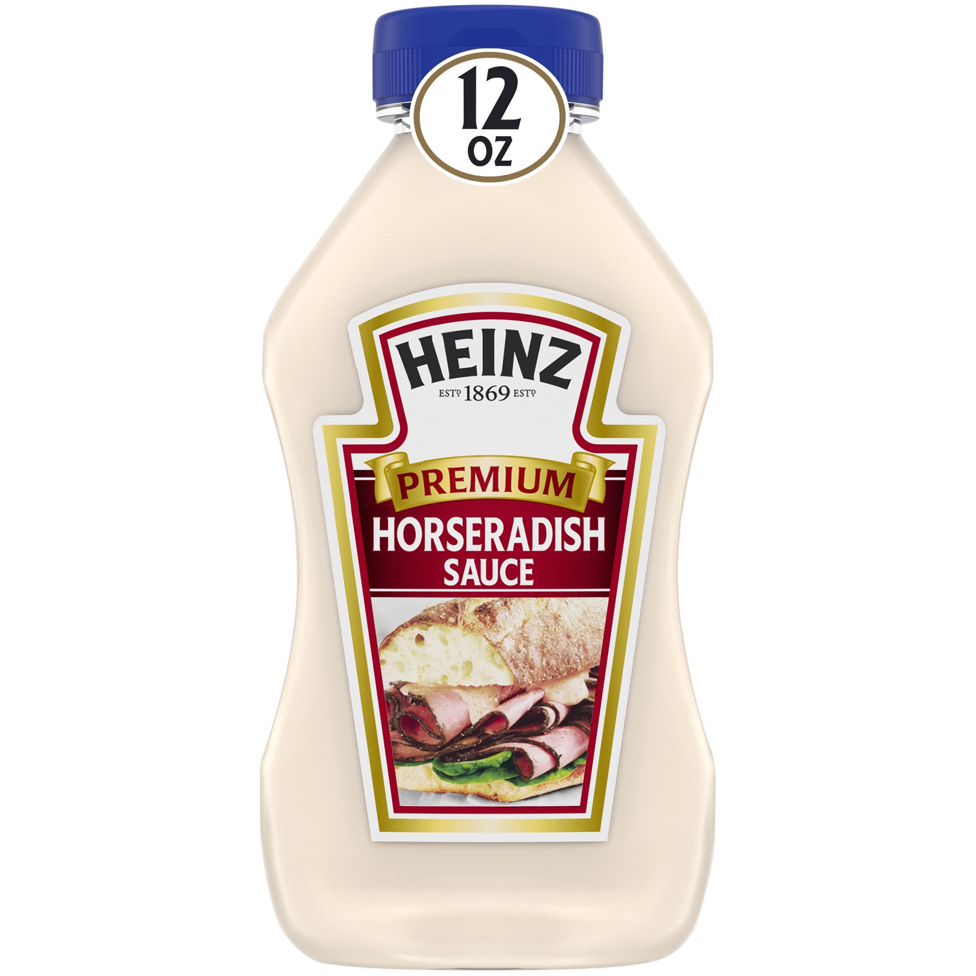 slide 1 of 9, Heinz Premium Horseradish Sauce, 12 fl oz Bottle, 12 fl oz