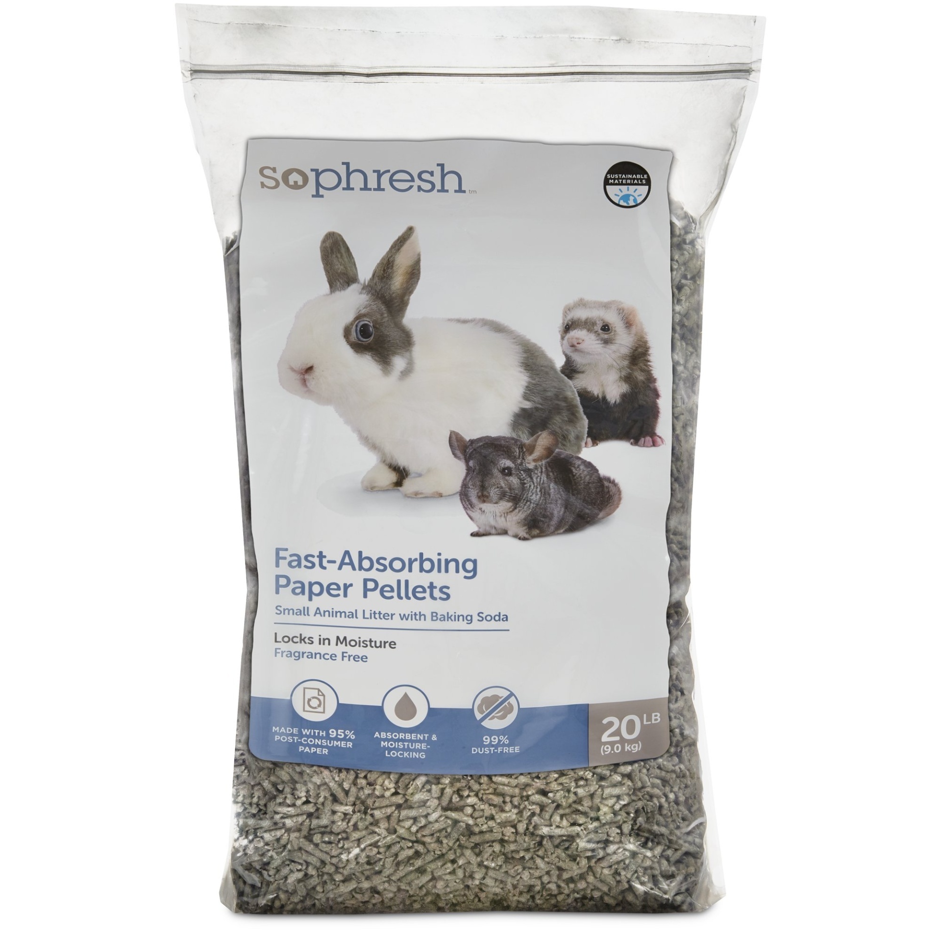 slide 1 of 1, So Phresh Paper Pellet Small Animal Litter, 20 lb