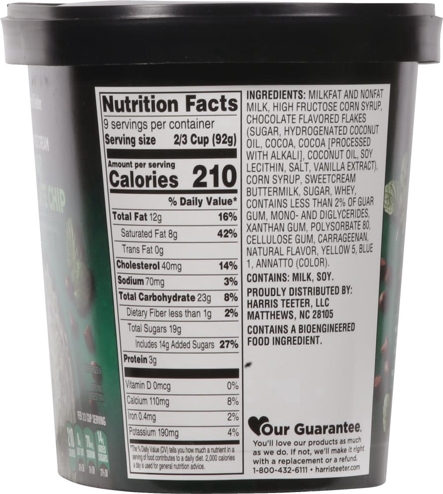 slide 3 of 4, Harris Teeter® Premium Mint Chocolate Chip Ice Cream Tub, 48 oz