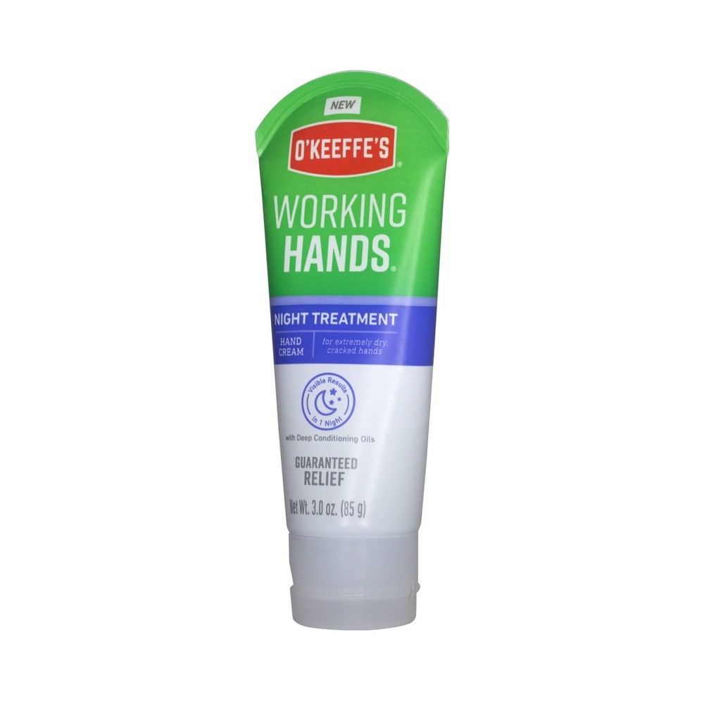 slide 3 of 6, O'Keeffe's Working Hands Night Treatment, 3 oz