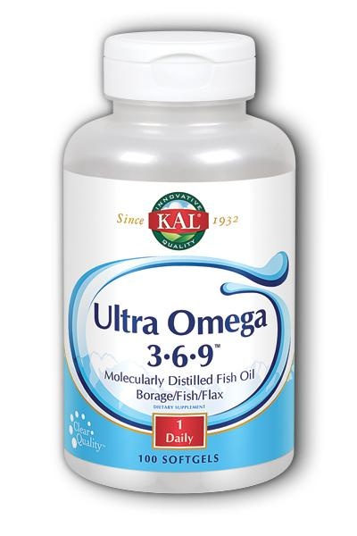 slide 1 of 1, Kal Omega 3-6-9 Ultra, 100 ct