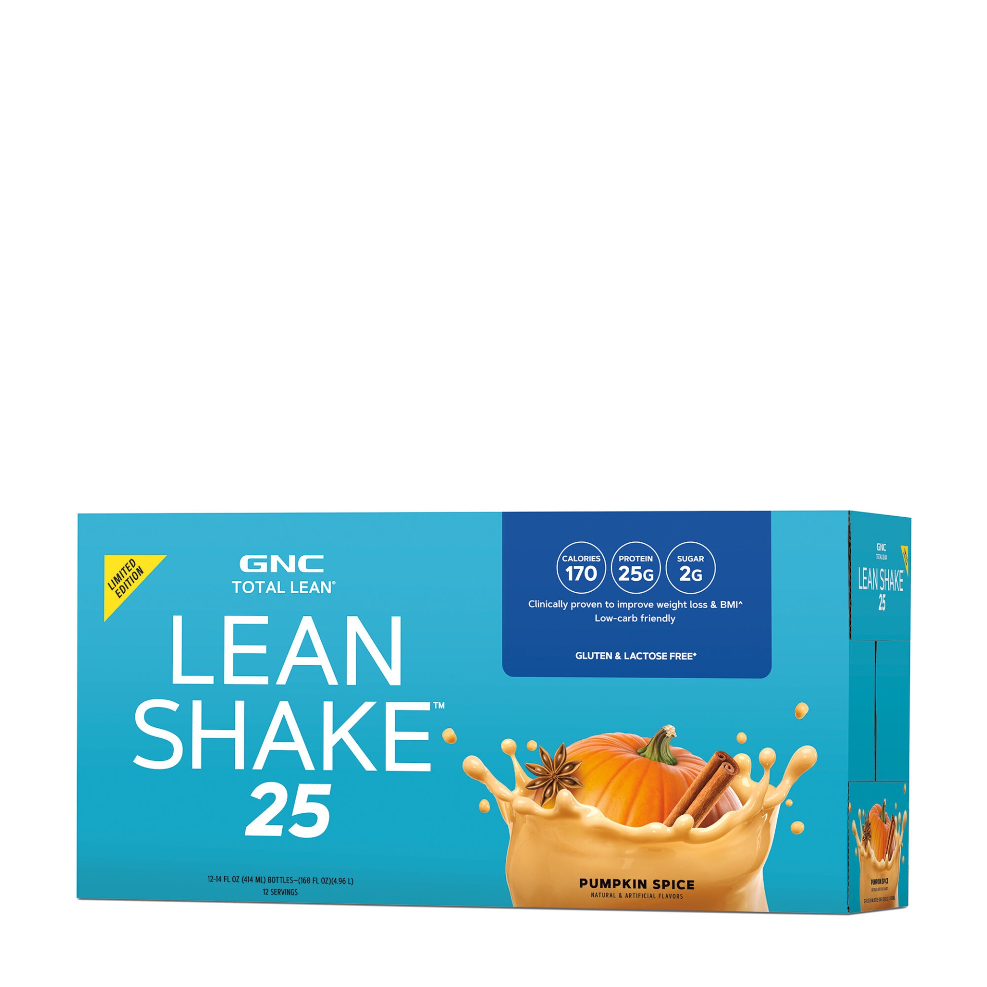 slide 1 of 1, GNC Total Lean Lean Shake 25 - Pumpkin Spice (California Only), 12 ct