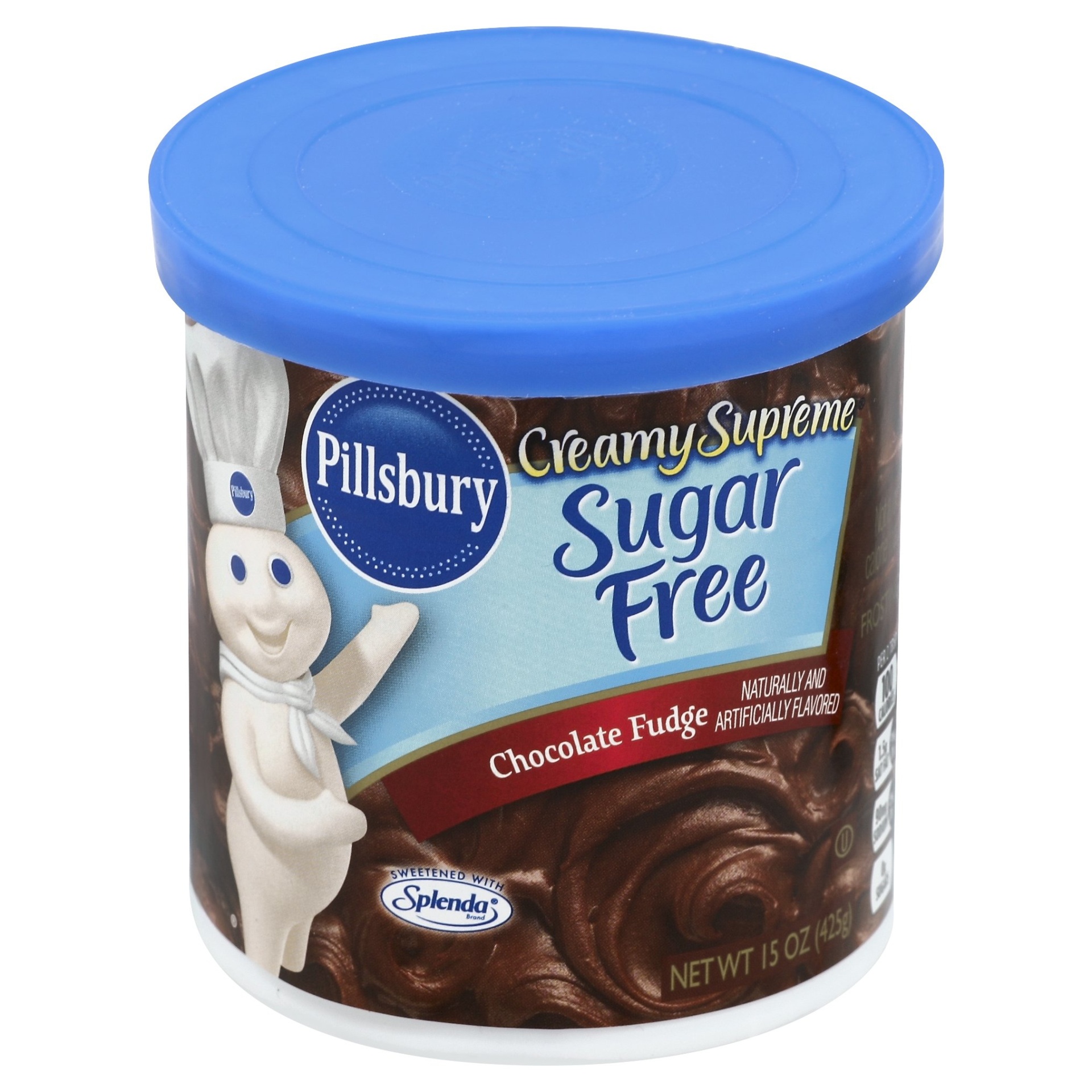 slide 1 of 4, Pillsbury Creamy Supreme Frosting Sugar Free Chocolate Fudge, 15 oz