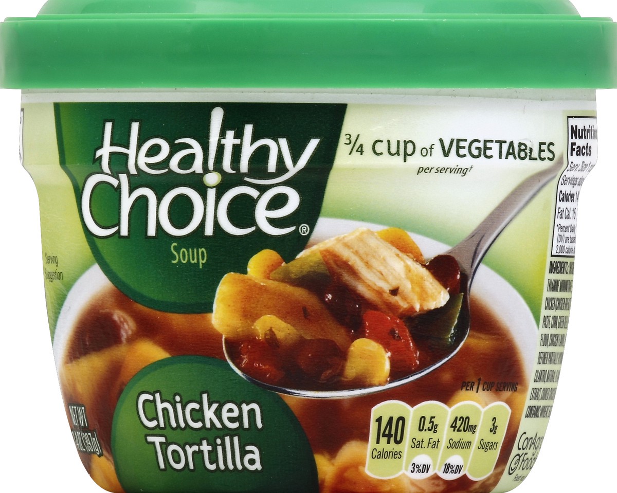 slide 3 of 3, Healthy Choice Chicken Tortilla Soup, 14 oz