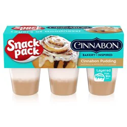 Snack Pack Cinnabon Pudding 6 - 3.25 oz Cups