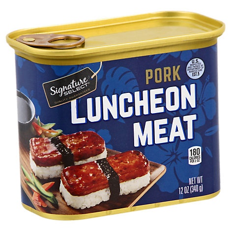 slide 1 of 1, Signature Select Luncheon Meat Pork, 12 oz