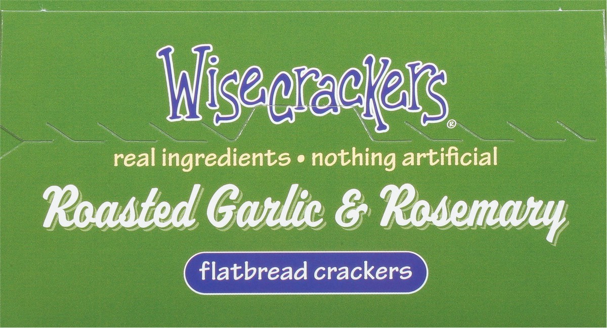 slide 3 of 9, Wisecrackers Flatbread Roasted Garlic & Rosemary Crackers 4.6 oz, 4.6 oz