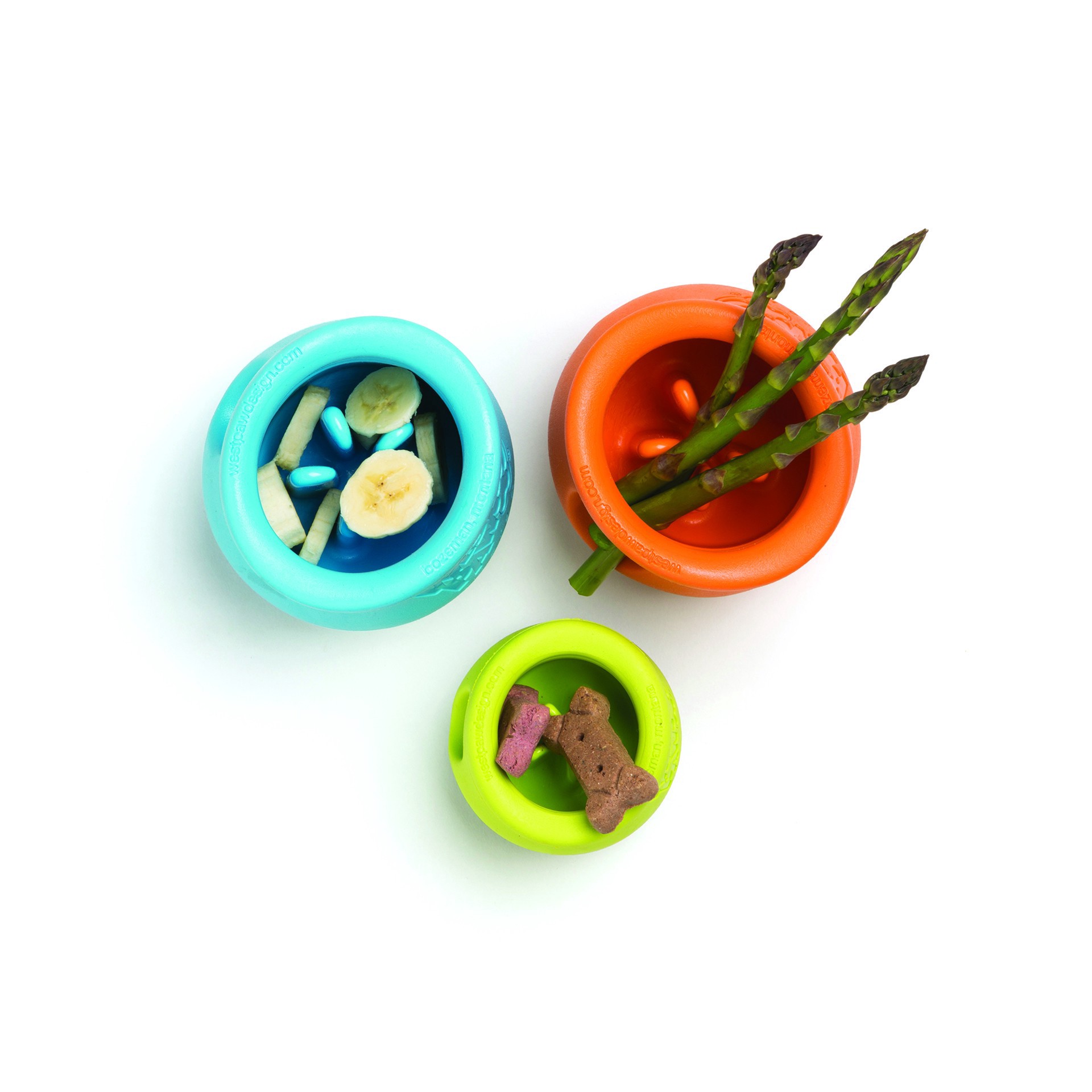 slide 8 of 17, West Paw Toppl Dog Toy Green Small 3", 3 in