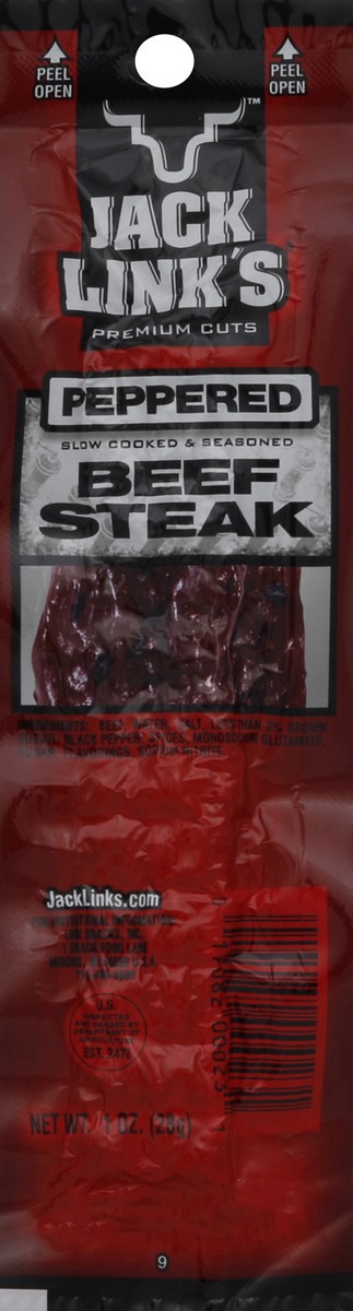 slide 3 of 4, Jack Link's 1 Ounce Jack Link's Beef Peppered Steaks 1/1 Count, 1 oz