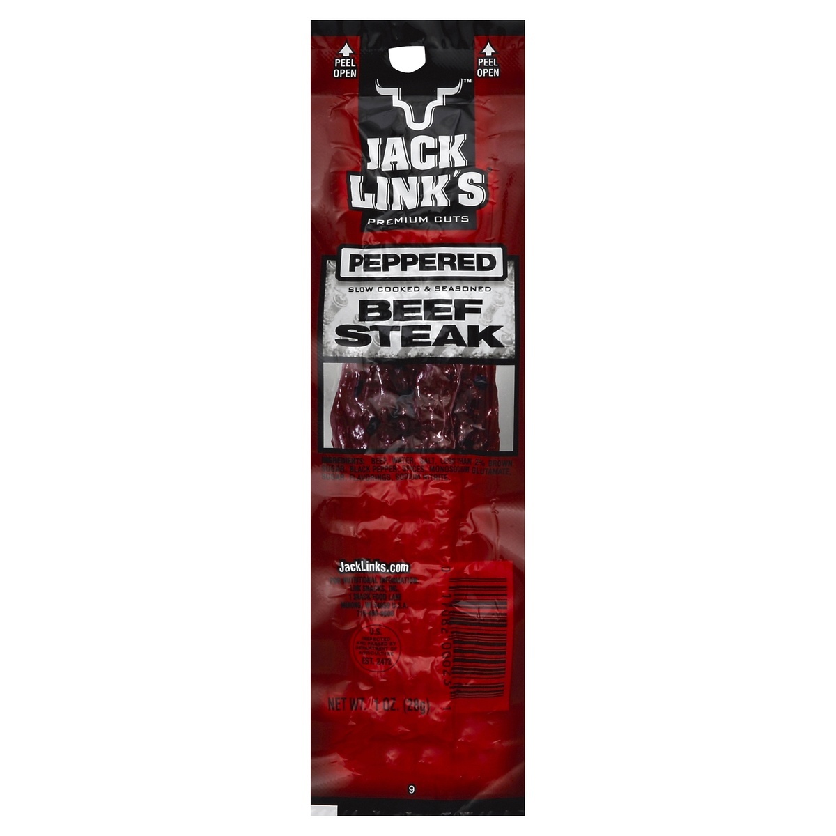 slide 1 of 4, Jack Link's 1 Ounce Jack Link's Beef Peppered Steaks 1/1 Count, 
