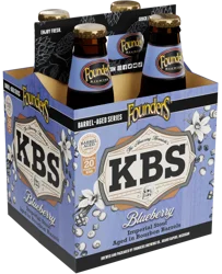 Founders Kbs Blueberry Beer, 12 Ounce Bottle, 4 Pack