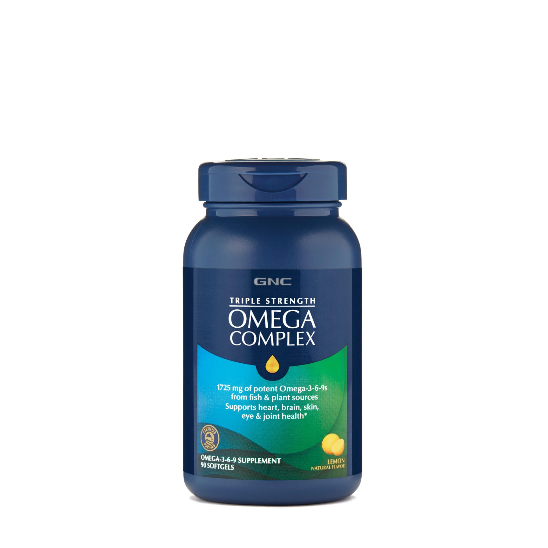 slide 1 of 1, GNC Triple Strength Omega Complex - Lemon, 90 ct