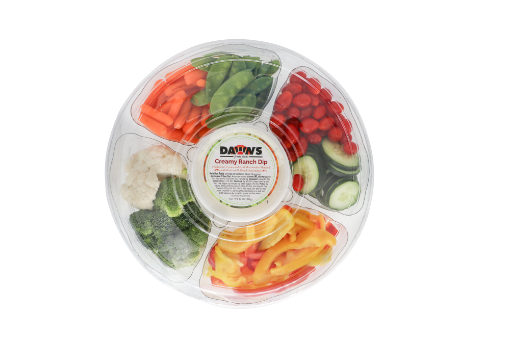 slide 1 of 1, Market Cuts Deluxe Large Veggie Tray With Dip, 60 oz