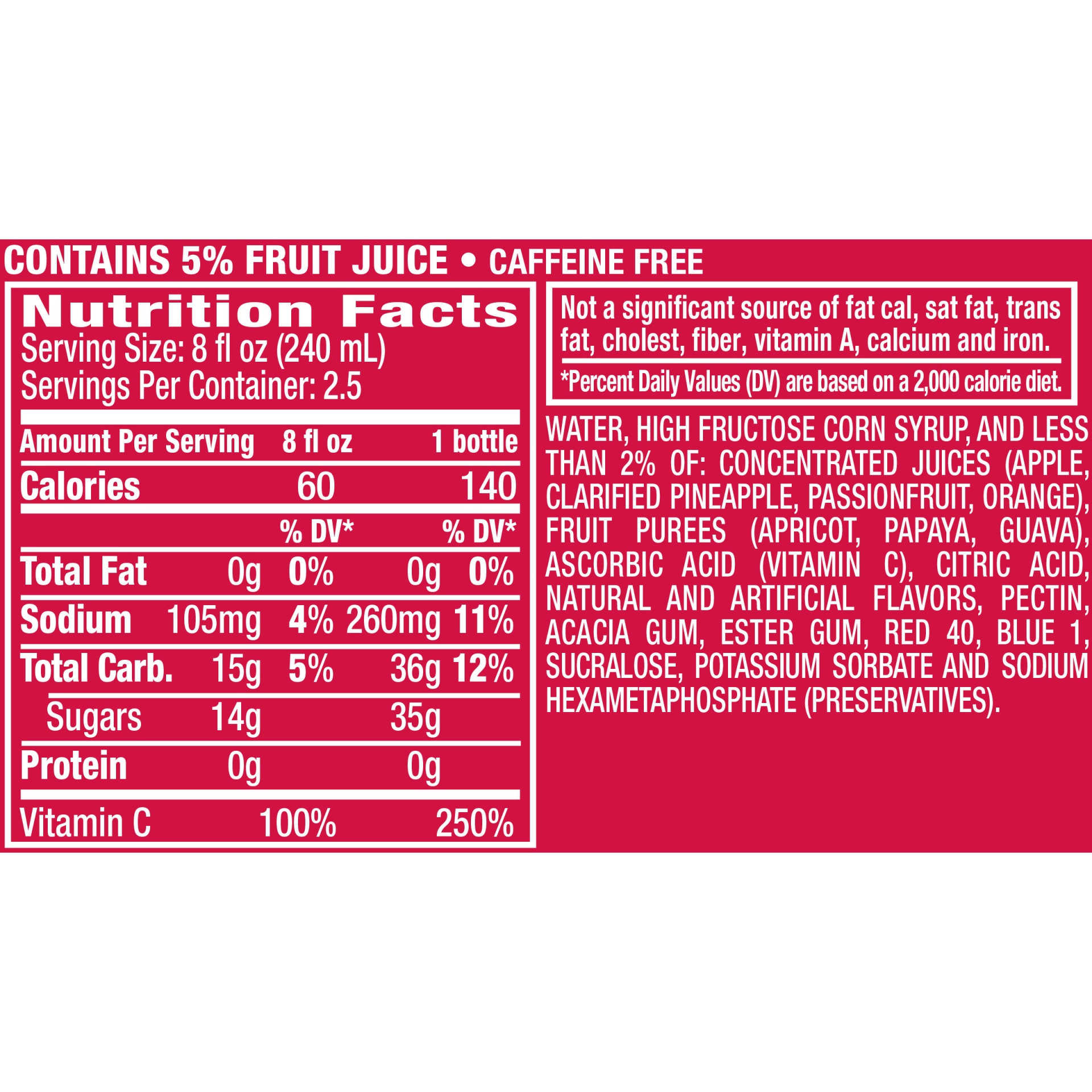 slide 2 of 2, Hawaiian Punch Fruit Juicy Red Bottle, 20 fl oz