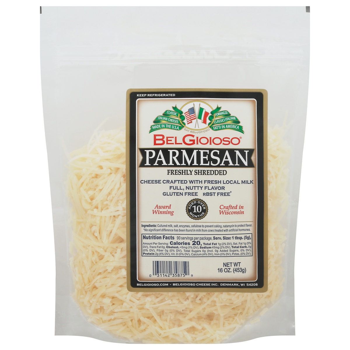 slide 1 of 1, BelGioioso Cheese, Freshly Shredded Parmesan Bag 16oz, 16 oz