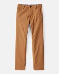 Boys Flat Front Fashion Pants - Brown - Size 7