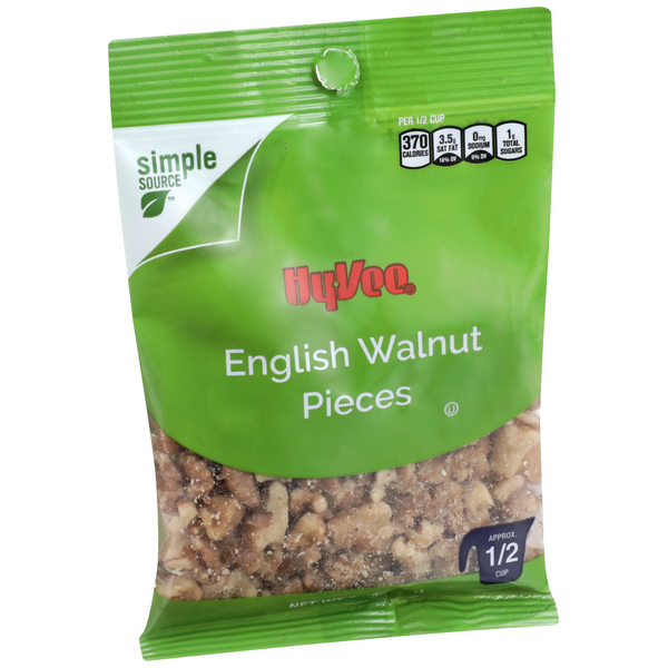 slide 1 of 1, Hy-vee English Walnut Pieces, 2 oz