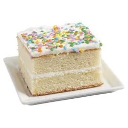 Raley's White Cake Square - 1 pc