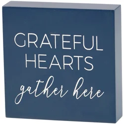 Pbk Block Sign - Grateful Hearts