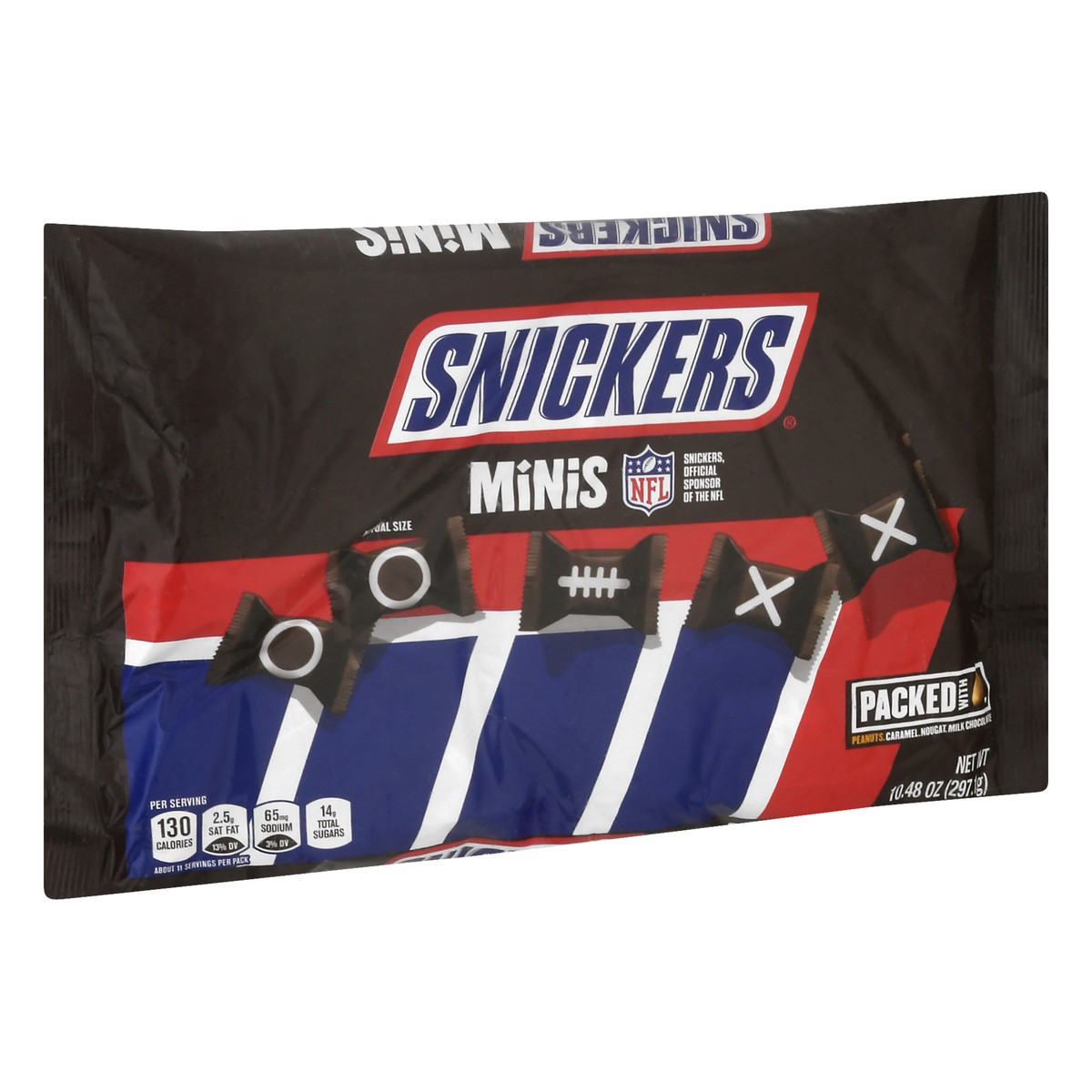 slide 7 of 9, SNICKERS Fall Favorites Halloween Candy Minis Size Chocolate Bars, 10.48-Ounce Bag, 10.48 oz