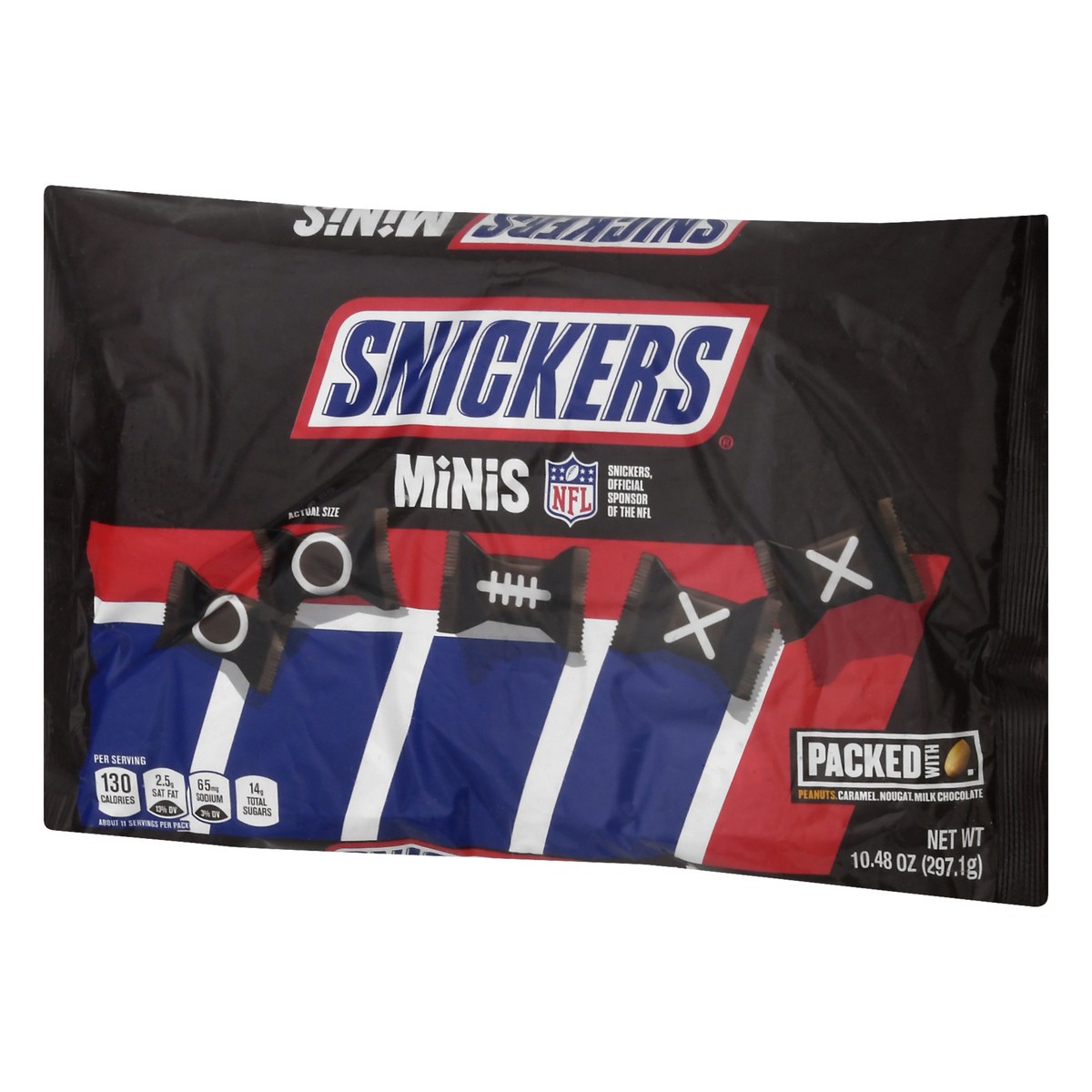 slide 8 of 9, SNICKERS Fall Favorites Halloween Candy Minis Size Chocolate Bars, 10.48-Ounce Bag, 10.48 oz