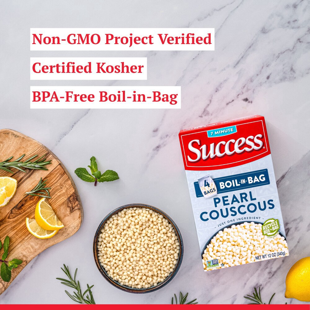 slide 5 of 6, Success Boil-in-Bag Pearl Couscous, 12 oz, 4 ct