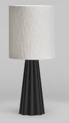 ROOM & RETREAT RR Boucle Scalloped Base Table Lamp