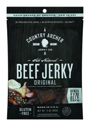 Country Archer All Natural Grass Fed Original Beef Jerky