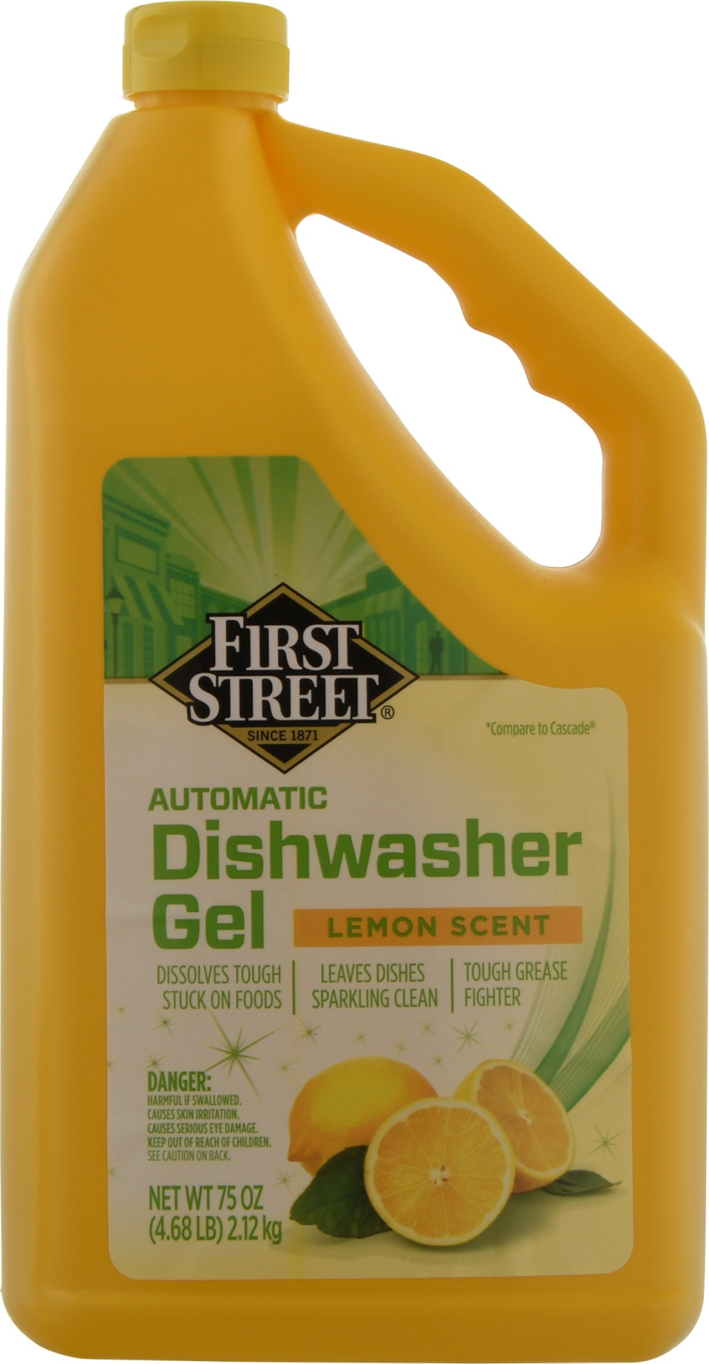 slide 1 of 1, First Street Auto Dish Gel Lemon, 75 oz