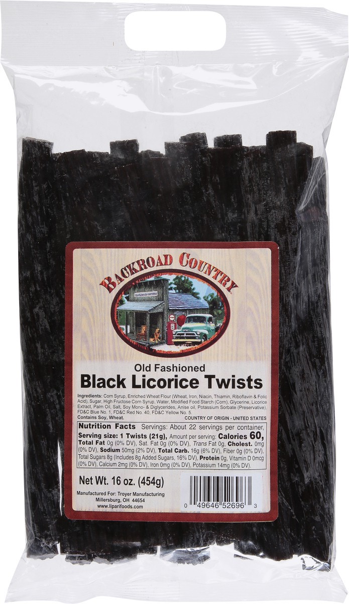 slide 4 of 13, Backroad Country Old Fashioned Black Licorice Twists 16 oz, 16 oz