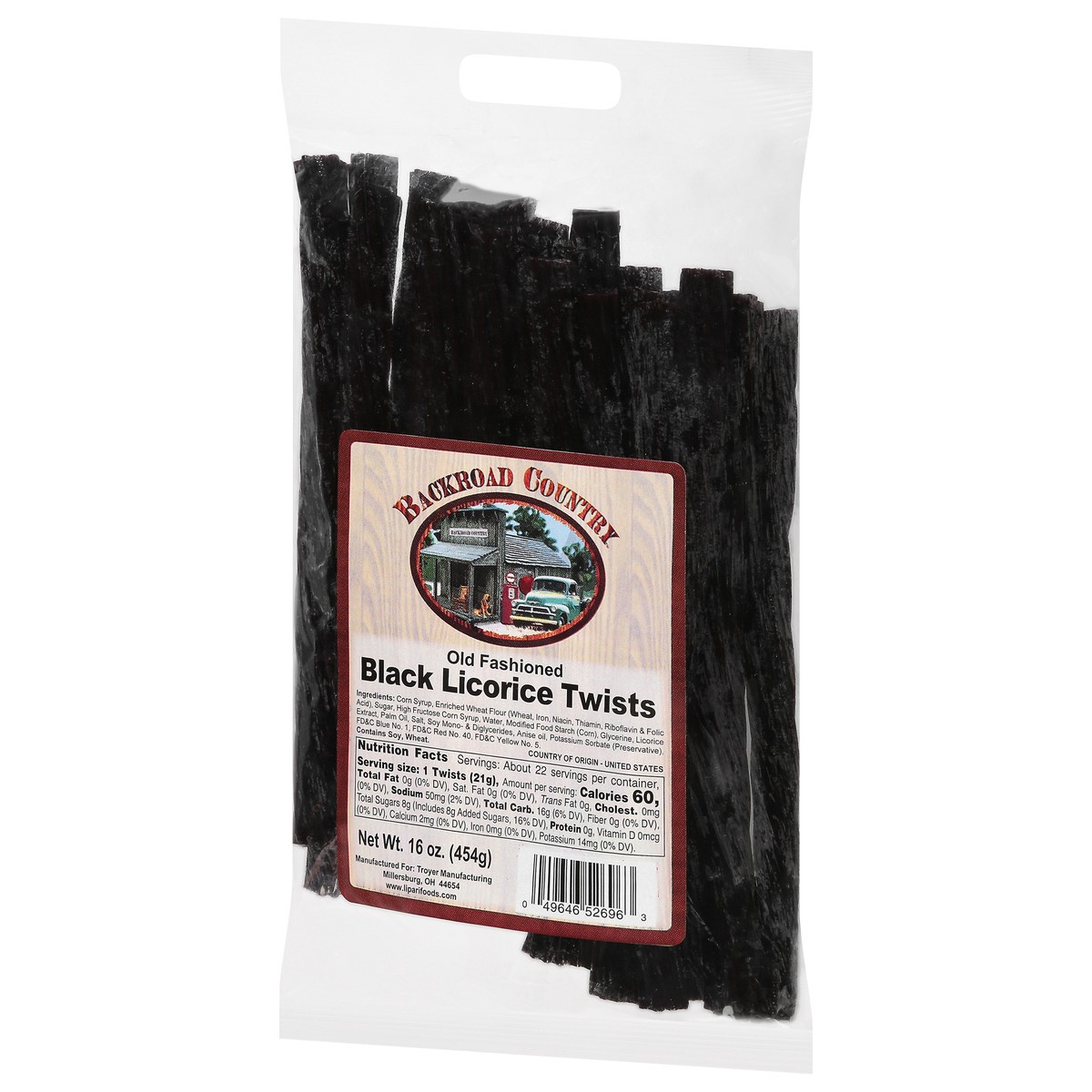 slide 13 of 13, Backroad Country Old Fashioned Black Licorice Twists 16 oz, 16 oz