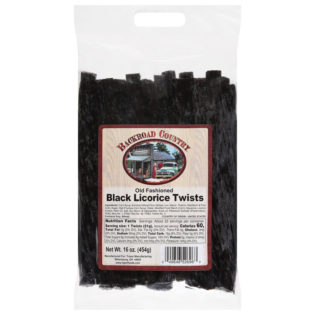 slide 1 of 13, Backroad Country Old Fashioned Black Licorice Twists 16 oz, 16 oz