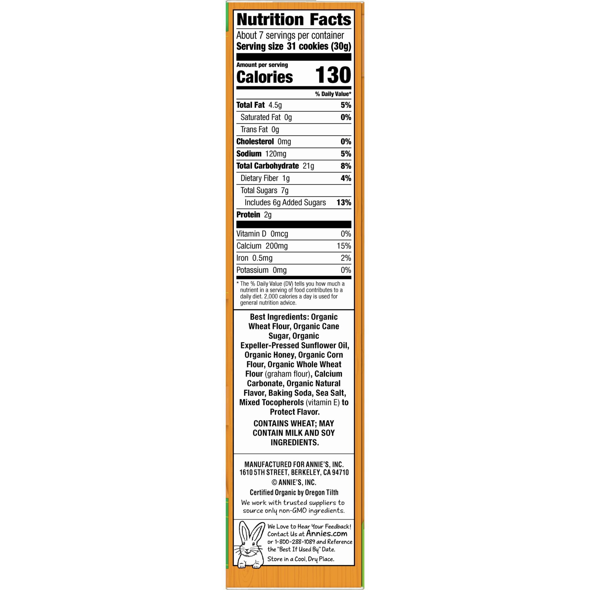 slide 70 of 103, Annie's Organic Baked Bunny Grahams Snacks, Honey, 7.5 oz., 7.5 oz