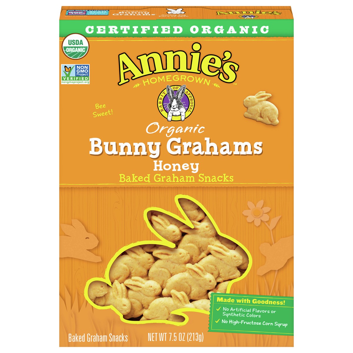 slide 1 of 103, Annie's Organic Baked Bunny Grahams Snacks, Honey, 7.5 oz., 7.5 oz