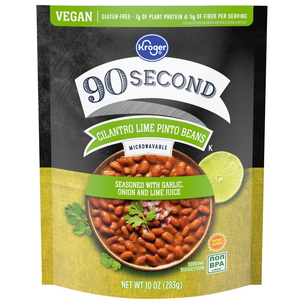 slide 1 of 2, Kroger® Cilantro Lime Pinto Beans Pouch, 10 oz