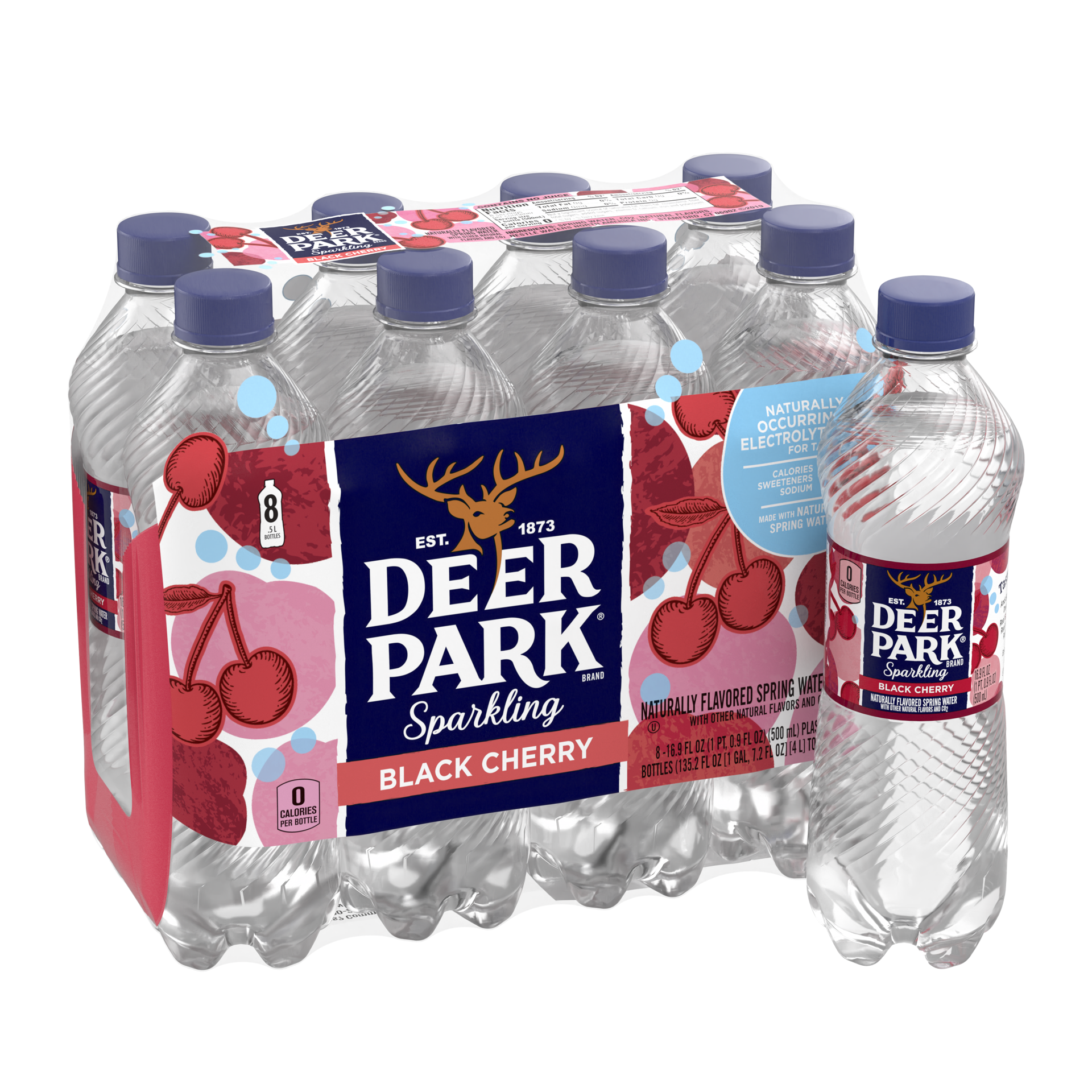 slide 5 of 5, Deer Park Sparkling Water, Black Cherry- 16.9 fl oz, 16.9 fl oz