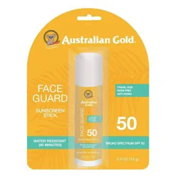 Australian Gold Face Guard Broad Spectrum SPF 50 Sunscreen Stick - 0.5 oz