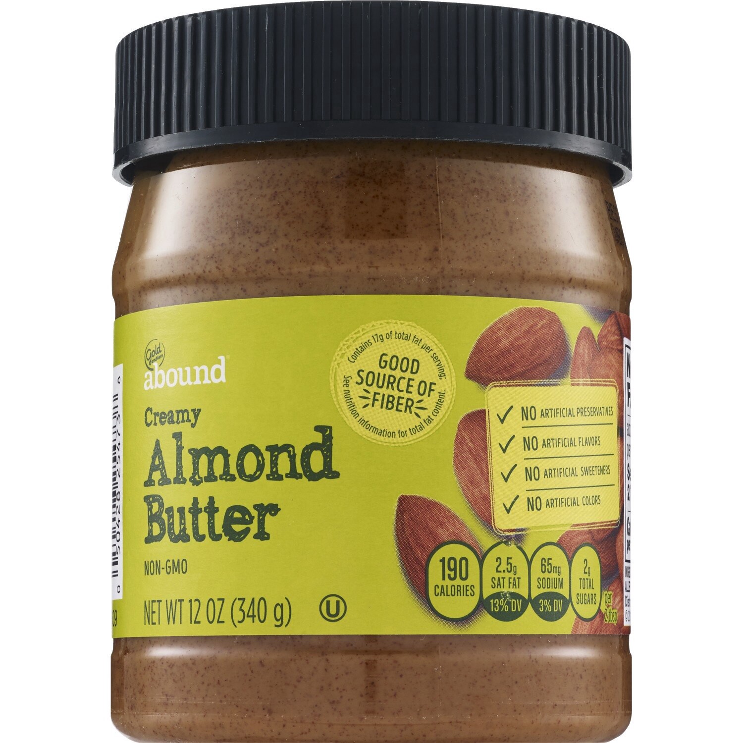 slide 1 of 1, Gold Emblem Abound Creamy Almond Butter, 12 Oz, 12 oz