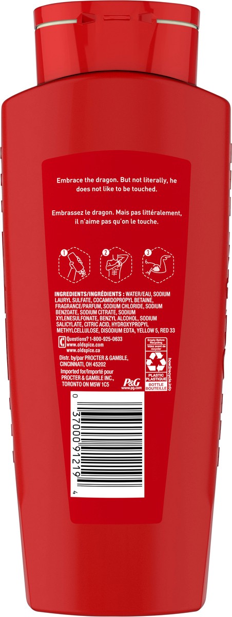 slide 3 of 3, Old Spice Body Wash for Men, Dragonblast, Long Lasting Lather, 21 FL OZ, 21 oz