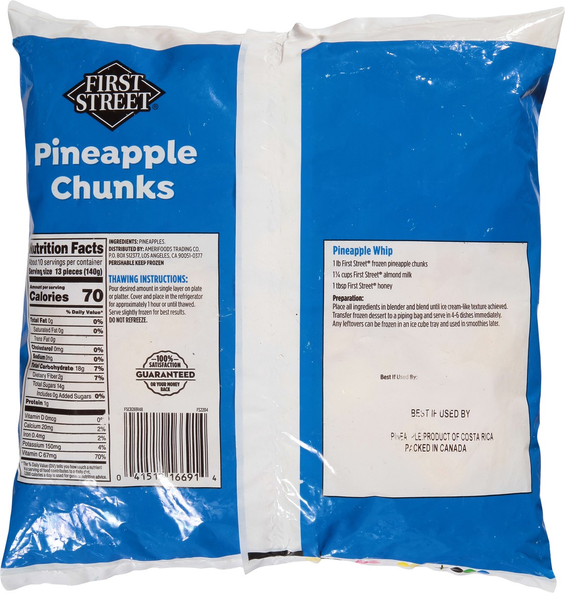 slide 7 of 13, First Street Pineapple Chunks, 3 lb