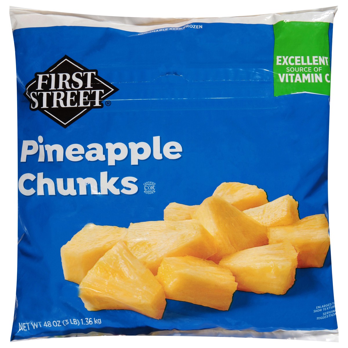 slide 1 of 13, First Street Pineapple Chunks, 3 lb