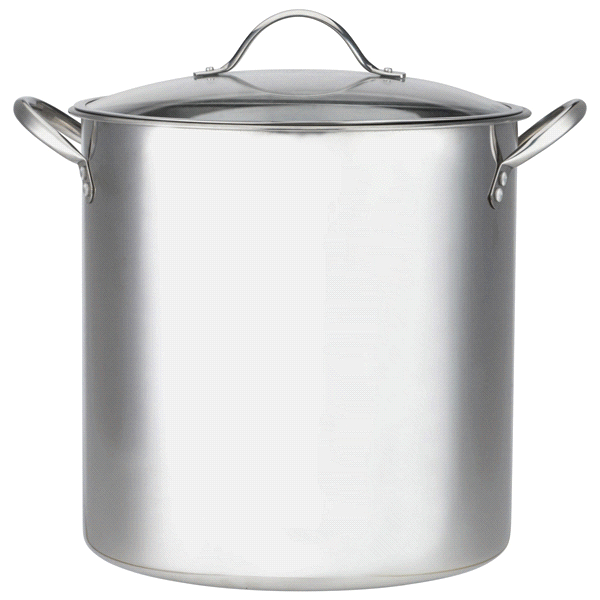 slide 1 of 1, Grand Gourmet Stainless Steel Stock Pot With Steamer Insert, 30 qt