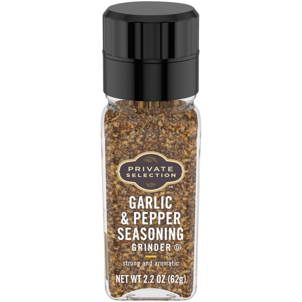 slide 1 of 3, Private Selection Garlic & Pepper Seasoning Grinder, 2.2 oz