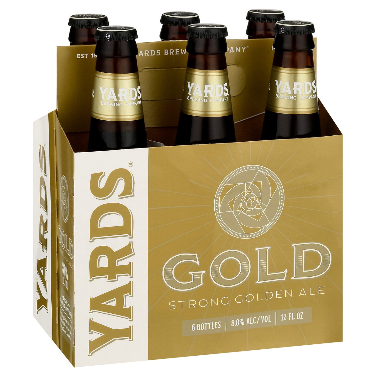 slide 9 of 9, Yards Strong Golden Ale Gold Beer 6 - 12 fl oz Bottles, 72 oz