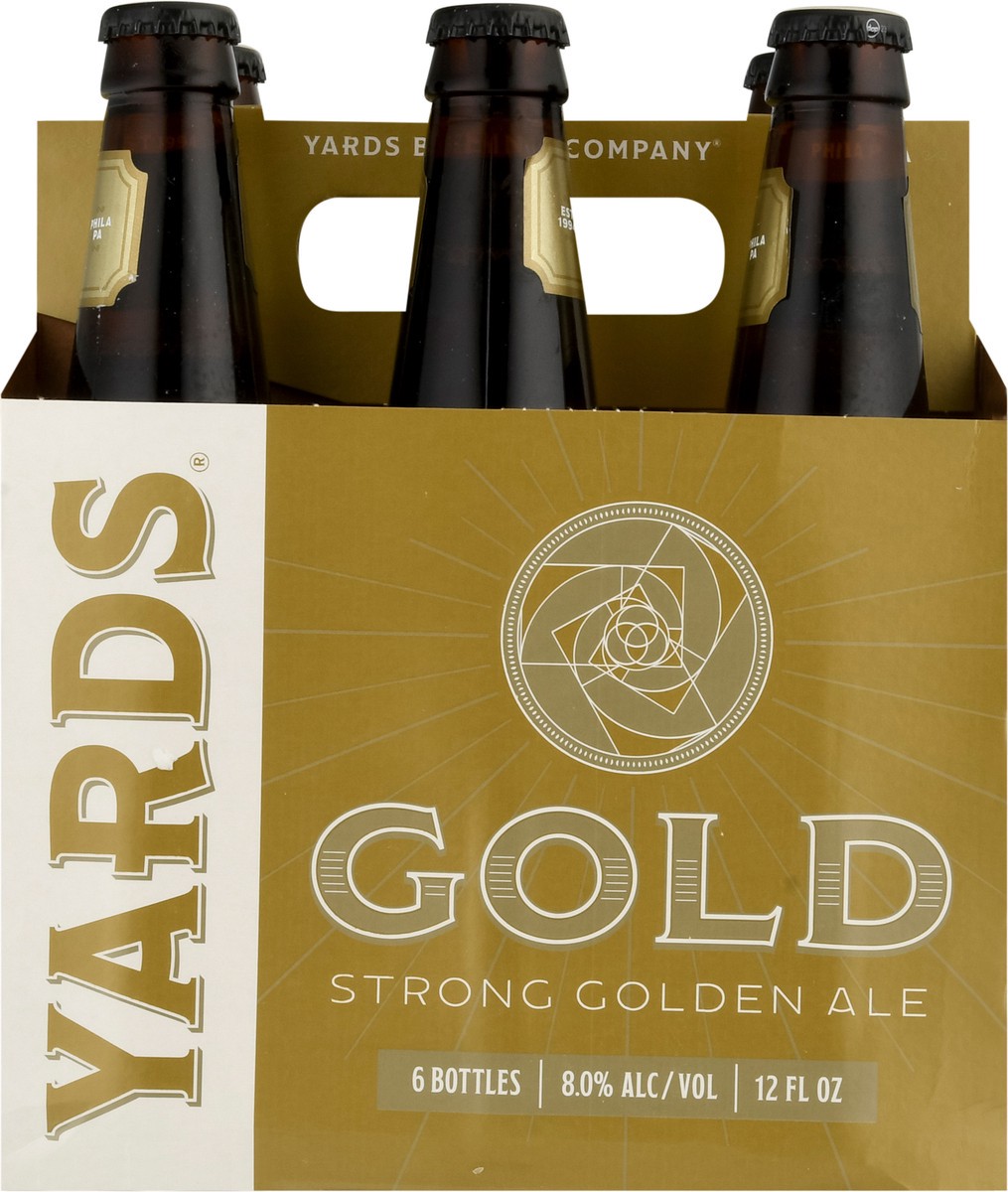 slide 6 of 9, Yards Strong Golden Ale Gold Beer 6 - 12 fl oz Bottles, 72 oz