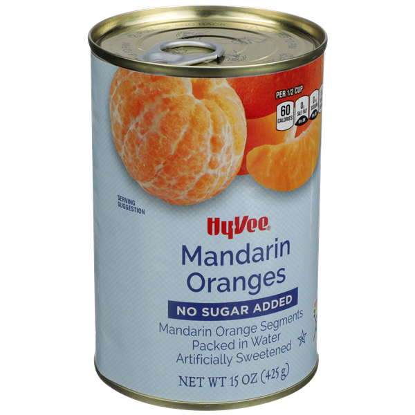 slide 1 of 1, Hy-vee Sweetened Mandarin Oranges Segments In Water - 15 oz, 15 oz